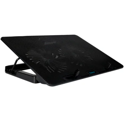 STAND SPACER notebook 17″ Gaming, placa metal, 2x125mm LED fans,turatie:1200-1400rpm, 5 trepte Inaltime, RGB 7 jocuri, Suport Telefon, Airflow 86cfm, 2xUSB, Silver, Nivel zgomot 30dBA