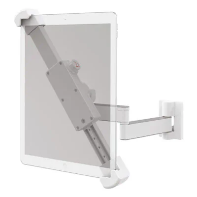 Stand tableta si Barkan T72, 7" - 14"/ 18-36 cm, Greutate maxima 5.6kg, distanta maxima fata de perete 11.5"/ 29 cm., Culoare: Alb.