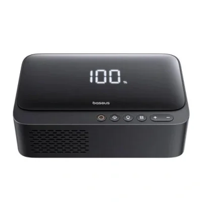 STARTER auto Baseus Super Energy 4 in 1, pornire baterie auto 600A, power bank 6000mAh, lanterna, 150 psi putere umblare cauciuc, 1 x USB Type-C, 1 X USB, negru "C00245902111-00" - 6932172654351