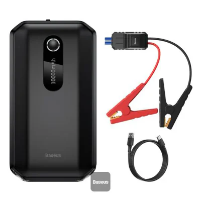 Starter auto Baseus Super Energy Air pentru pornire baterie auto 10000mAh, 1000A, USB, negru