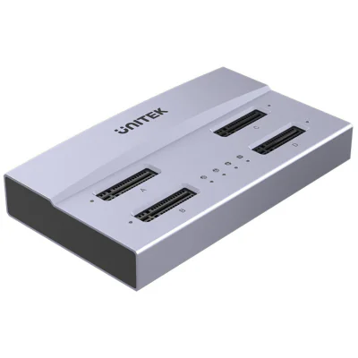 Stație de andocare și clonare discuri UNITEK S1243BGY01-EU, 4 x M.2, 32 TB, 40 Gbps