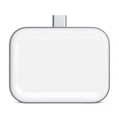 Stație de încărcare wireless Satechi pentru AirPods, USB-C, 5 W, Space Gray