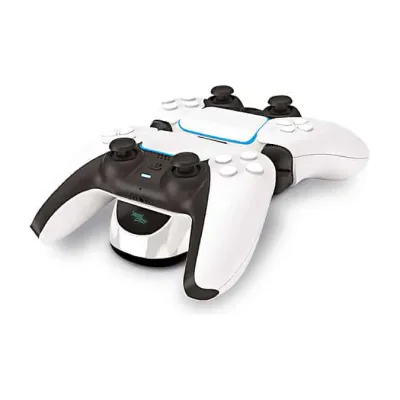 Steelplay Dual Charging Stand For PS5™ Controllers (PS5), PlayStation 5, Charging stand, Black, White, USB, 1 m, Sony