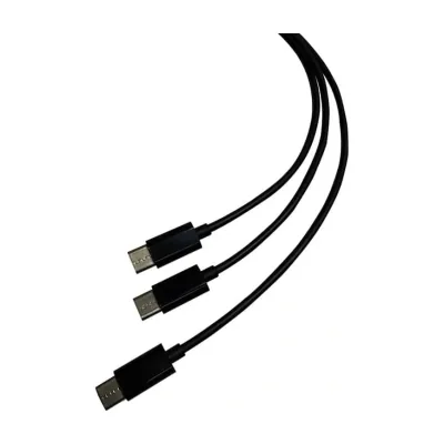 Steelplay Dual Play & Charge Cable For Controllers - Black (PS5), PlayStation 5, Gaming controller cable, Black, USB, Wired, 3 m