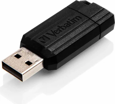 Stick USB VERBATIM PinStripe, 32GB, USB 2.0, 10 MB/s citire, 4 MB/s scriere