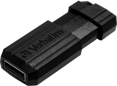 Stick USB VERBATIM PinStripe, 64GB, USB 2.0, 10 MB/s citire, 4 MB/s scriere