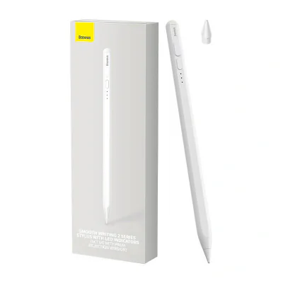 Stylus cu scriere fină și indicatoare LED (activ) Alb