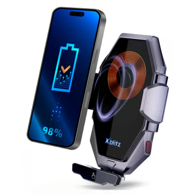 Suport auto pentru dispozitive mobile Xblitz XB-FX8-ELEGANCE, prindere cu clemă