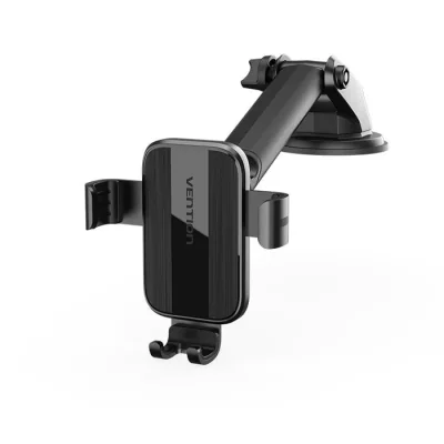 Suport AUTO Vention pt SmartPhone, fixare parbriz sau bord prin ventuza, unghi reglabil, device compatibil 4.7-7.2inch, negru, "KCOB0" - 6922794764866