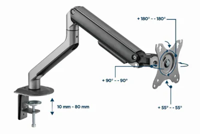 GEMBIRD Monitor desk stand height adjustable