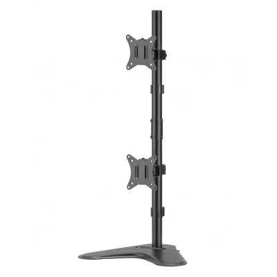 Suport de birou pentru 2 monitoare, Nexio, 17-32 inch(43cm-81cm), reglabil, capacitate sustinere 9KG/monitor, Negru "NX-LDT66-T02V"
