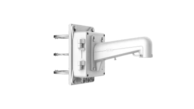 Suport de montaj pe stalp cu doza de conexiuni pentru camere PTZ Hikvision DS-1602ZJ-BOX-POLE, material aluminiu si otel, dimensiuni: 209.7×314×600.8mm, greutate: 6840g