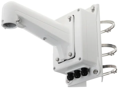 Suport de montaj pe stâlp pentru PTZ HIKVISION DS-1602ZJ-BOX-POLE, aluminiu și oțel, White
