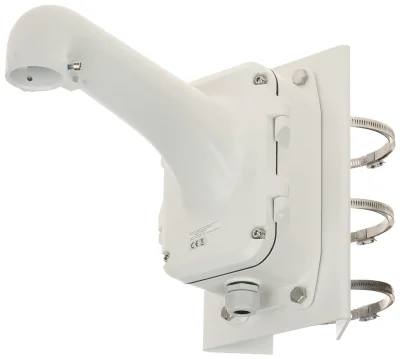 Suport de montaj pe stâlp pentru PTZ HIKVISION DS-1604ZJ-BOX-POLE, aliaj de aluminiu și oțel, White