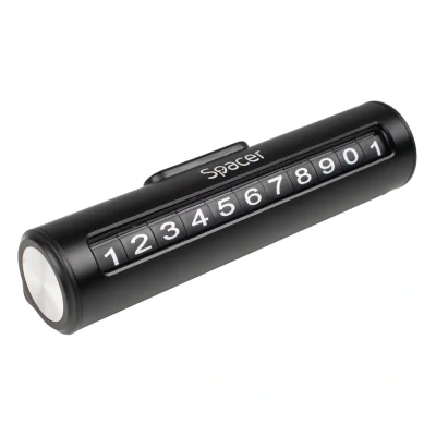 SUPORT numar de telefon parbriz Spacer, Functie ascundere numar, Negru, "SPAA-PHNR-01"
