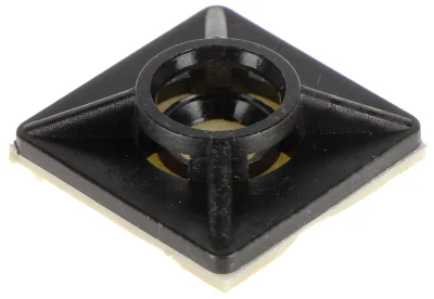 Suport pentru coliere PS-4-19X19/B, orificii 3,5 x 1,5 mm, orificiu de montaj Ø 5 mm