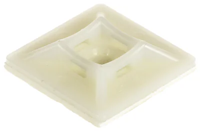 Suport pentru coliere PS-5-28X28/W, orificii 5 x 2 mm, orificiu de montaj Ø 6 mm
