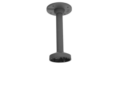 Suport pentru montaj pe tavan pentru camere mini dome Hikvision DS-1271ZJ-120/BK, material aliaj de aluminiu, dimensiuni: Φ 150 × 543 mm, greutate: 1290g, culoare: negru.