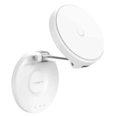 SUPORT Telefon Baseus MagPro Magnetic, pt. SmartPhone, pliabil, pentru birou, alb "B10564101211-00" - 6932172646950
