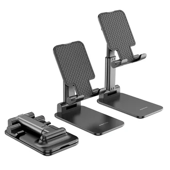 SUPORT Telefon Borofone "BH42", pliabil 65*110*28mm; extins 65*110*165mm, metalic, negru "6974443381429"