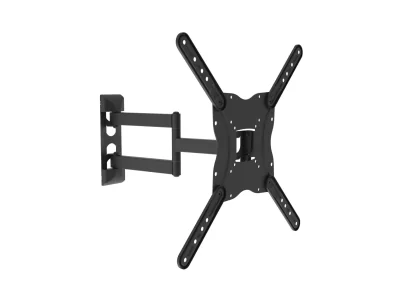 Equip 650407 23"-55" Articulating TV Wall Mount Bracket, 139.7 cm (55"), 75 x 75 mm, 400 x 400 mm, -14 - 5°, Steel, Black