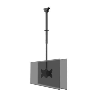 Suport TV Neomounts CL35-340BL22, VESA 200x200, pentru 2 ecrane, inaltime ajustabila 106-156 cm, capacitate 45 kg, 25° inclinare, 360° rotire