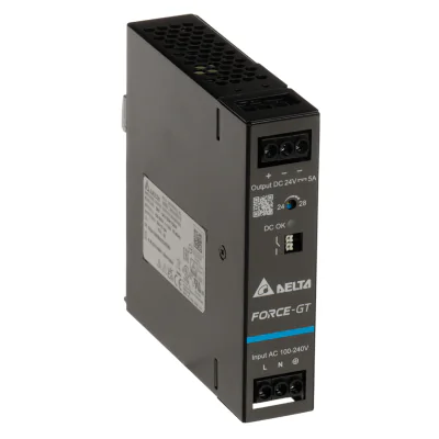 Sursă de alimentare în comutație monofazată pe șină DIN Delta Electronics DRF-24V120W1GBA, 24 V DC, 120 W