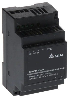 Sursă de alimentare în comutație pe șină DIN Delta Electronics DRC-24V30W-1AZ, 24 V DC, 30 W
