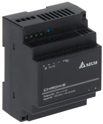 Sursă de alimentare în comutație pe șină DIN Delta Electronics DRC-24V60W-1AZ, 24 V DC, 60 W