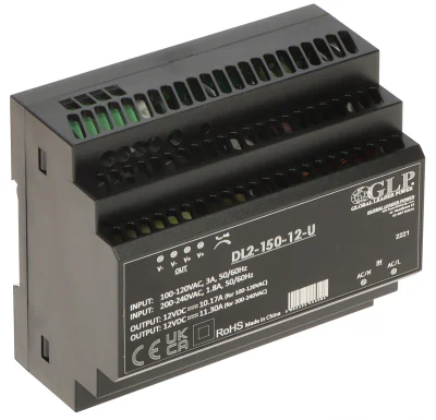 Sursă de alimentare în comutație pe șină DIN GLP DL2-150-12-U, 150 W, 12 V DC
