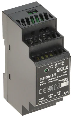 Sursă de alimentare în comutație pe șină DIN GLP DL2-30-12-U, 30 W, 12 V DC