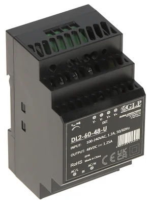 Sursă de alimentare în comutație pe șină DIN GLP DL2-60-48-U, 60 W, 48 V DC