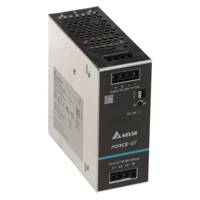 Sursă de alimentare în comutație trifazată pe șină DIN Delta Electronics DRF-24V240W3GBA, 24 V DC, 240 W