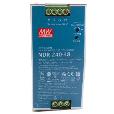 Sursă de alimentare industrială 48 V 240 W HIKVISION NDR-240-48, montaj pe șină DIN