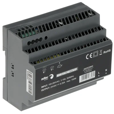Sursă de alimentare pe șină DIN ADLER Power ADIN15024, 100-264 V AC