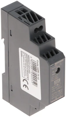 Sursă de alimentare pe șină DIN MEAN WELL HDR-15-12, 15 W, 12 V