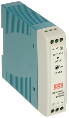 Sursă de alimentare pe șină DIN MEAN WELL MDR-20-12, 20 W, 12 V