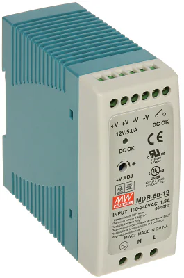 Sursă de alimentare pe șină DIN MEAN WELL MDR-60-12, 60 W, 12 V