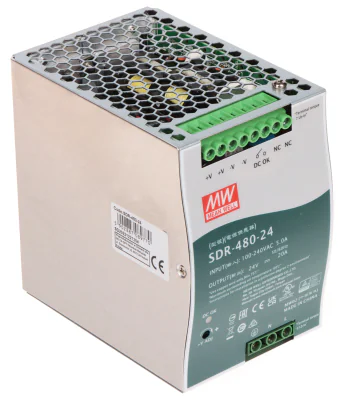 Sursă de alimentare pe șină DIN MEAN WELL SDR-480-24, 480 W, 24 V