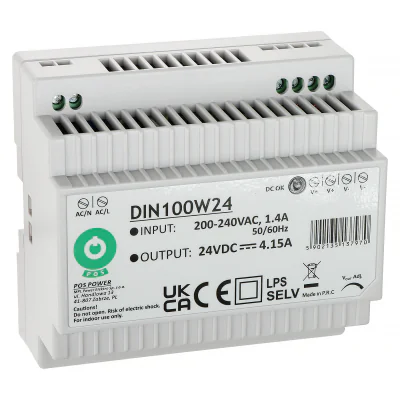 Sursă de alimentare pe șină DIN POS DIN100W24, 100 W, 24 V