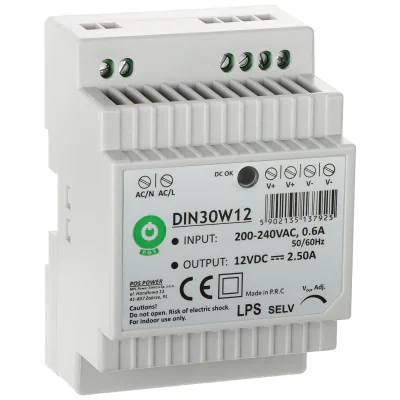 Sursă de alimentare pe șină DIN POS DIN30W12, 30 W, 12 V