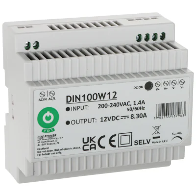 Sursă în comutație POS DIN100W12, 180-264 V AC