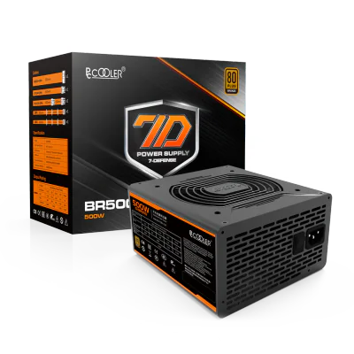 SURSA PCCOOLER 500W (real), fan 120mm PWM, 80 Plus Bronze, 2x PCI-E (6+2), 6x S-ATA "GI-BR500"