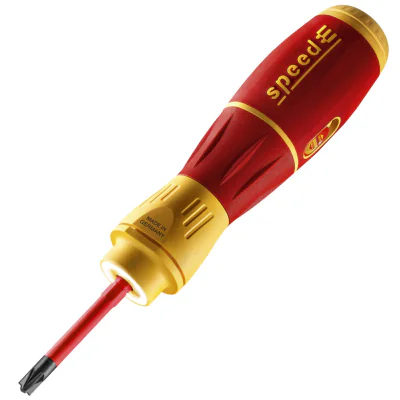 Șurubelniță electrică izolată cu set de biți Wiha WH-SPEED-E/II-ELECTRIC/44318, cuplu 0,30-0,45 / 0,5-1,0 Nm, 280 rot/min