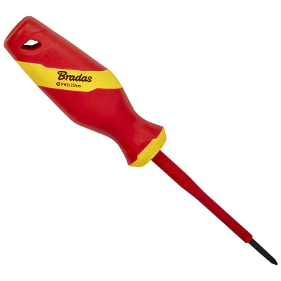 Șurubelniță Phillips izolată BRADAS DIY-PH120075-V, PH0, lungime lamă 75 mm