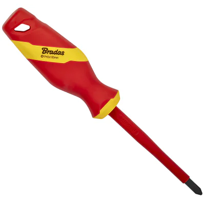 Șurubelniță Phillips izolată BRADAS DIY-PH122100-V, PH2, lungime lamă 100 mm