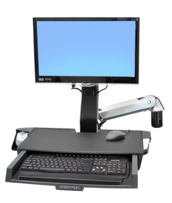 SV SIT STAND COMBO ARM/WORKSURFACE POLISHED
