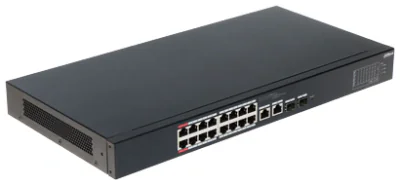 Switch Cloud Managed 18 porturi DAHUA DH-CS4218-16ET-190, 16 PoE Fast Ethernet + 2 uplink, buget PoE 190 W