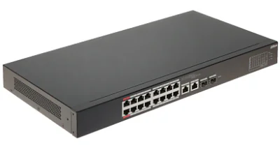 Switch Cloud Managed 18 porturi DAHUA DH-CS4218-16ET-240, 16 PoE Fast Ethernet + 2 uplink, buget PoE 240 W