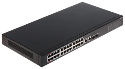 Switch Cloud Managed 28 porturi DAHUA DH-CS4228-24GT-375, 24 PoE + 4 uplink Gigabit, buget PoE 375 W